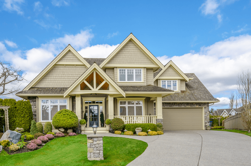 Beige and stone home exterior
