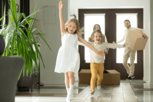 Family of 4 excited to be in new home